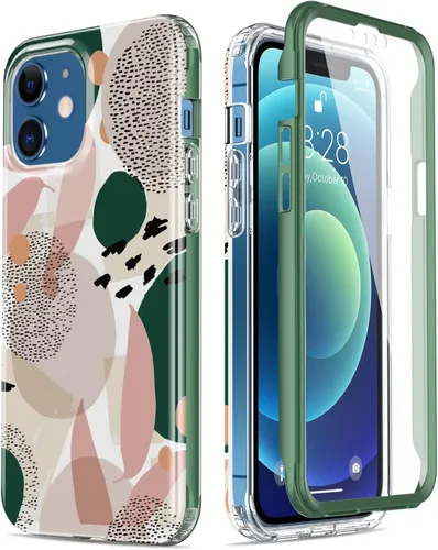 Miniatura 10 de Esdot Funda compatible con iPhone 12, iPhone 12 Pro con protector de pantalla integrado, con diseño de moda para mujeres y niñas, funda protectora