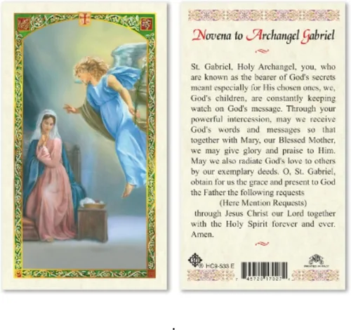 Miniatura 3 de Tarjetas de oración católicas laminadas de siete arcángeles para intervención y orientación, Michael Gabriel Raphael Uriel Barachiel Jhudiel