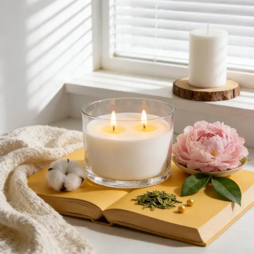 Miniatura 5 de SUPMIND Tarros de vela de 12 onzas para hacer velas, paquete de 8 tarros vacíos grandes de vidrio transparente con tapas de bambú, recipiente