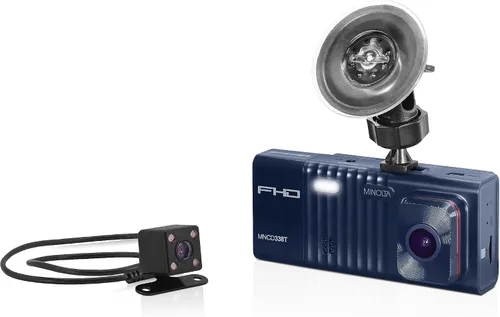Miniatura 6 de Cámara de salpicadero Minolta – DVR de coche de 3 canales 1080P con cámara trasera e interior, visión nocturna, pantalla LCD de 3.0”, sensor G