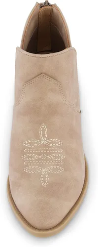 Miniatura 3 de CUSHIONAIRE Rodeo Western - Botines para mujer + espuma viscoelástica, anchos disponibles, Beige Bronceado