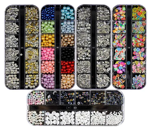Miniatura 6 de 3000 piezas (5 cajas) Nail Art Rhinestone Set Adornos de Uñas Estilo 3