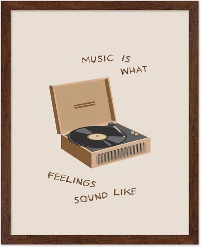 Miniatura 23 de Poster Master Music Is What Feelings Sounds Like - Póster de reproductor de música retro - Arte musical - Arte motivacional - Arte bohemio chic
