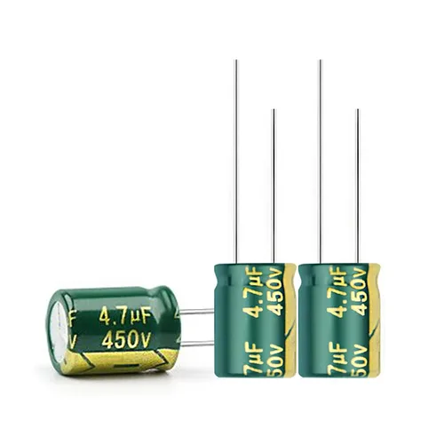 20 condensadores electrolíticos de 4.7 UF/450 V, condensadores electrolíticos de aluminio de alta frecuencia para refrigerador, TV, monitor LCD