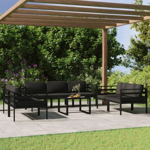 Miniatura 12 de Juego de 7 piezas para patio con cojines, sofá al aire libre, juego de bar de patio, muebles modernos para exteriores, banco de comedor