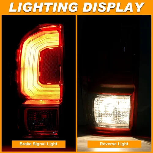 Miniatura 5 de Luz Trasera Compatible con Toyota Tacoma 2016-2022 Lado Izquierdo del Conductor Conjunto de Luz Trasera Freno Señal con Bombilla # 81560-04170