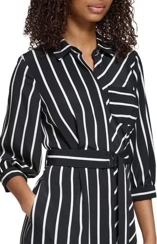 Miniatura 3 de Karl Lagerfeld Paris Vestido camisero midi a rayas para mujer