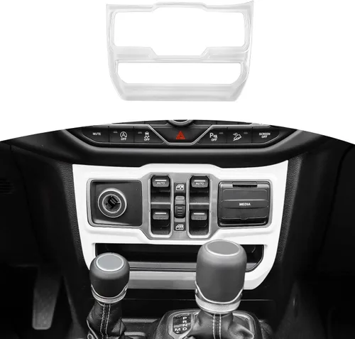 Miniatura 15 de RT-TCZ Cubierta de panel de interruptor de ventana para Jeep JL JLU Gladiator JT 2018-2024 Baby Blue Accesorios interiores