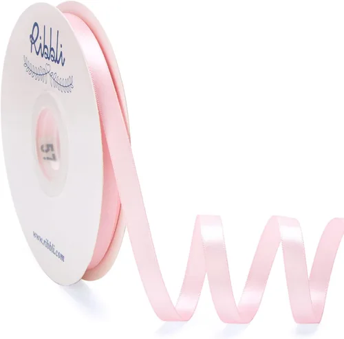 Miniatura 28 de Ribbli Cinta de satén negra de doble cara de 3/8 pulgadas x 50 yardas, cinta negra para envolver regalos, manualidades, decoración de boda, lazos
