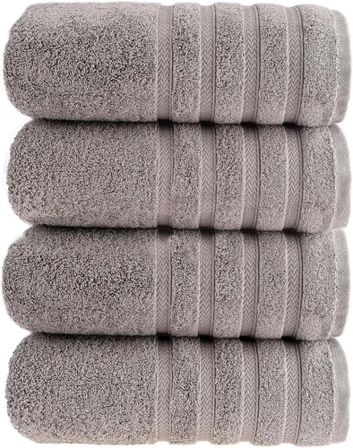 Miniatura 35 de HALLEY Paquete de 4 toallas de mano turcas de alta calidad (4 piezas) de 650 GSM, altamente absorbentes, súper suaves, 100% algodón, 4 toallas