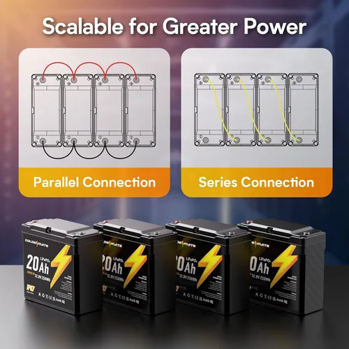 Miniatura 9 de GOLDENMATE Batería LiFePO4 de 12V 20Ah, impermeable IP67, batería de litio de 12V con más de 5000 ciclos profundos, BMS incorporado, celda