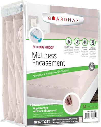 Miniatura 73 de Guardmax Funda de colchón de punto con cremallera, tamaño Queen, impermeable y a prueba de chinches, ropa de cama cómoda, suave y silenciosa con 2