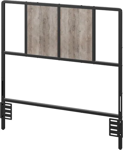 Miniatura 12 de MAHANCRIS Cabecero tamaño Queen solamente, cabecero de metal con adaptadores, estilo industrial minimalista para camas tamaño Queen, Greige Gris