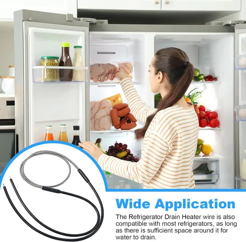 Miniatura 5 de Punta de calentador de drenaje 7/16 de diámetro, 115 V, 15 W, 25 pulgadas de largo, alambre calentador para refrigerador con 50 bridas
