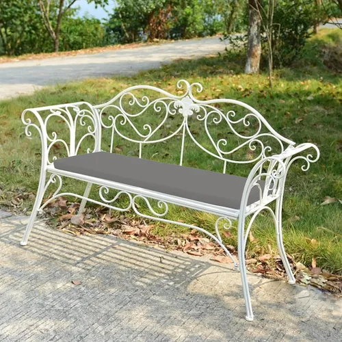 Miniatura 9 de Cojín impermeable para silla de banco para interior y exterior, cojín de asiento para jardín largo