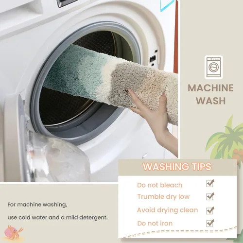 Miniatura 6 de Tapete de baño súper absorbente de microfibra esponjosa, antideslizante y lavable a máquina, tapete de baño para baño, dormitorio y sala de estar