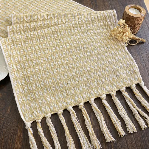 Miniatura 27 de FEXIA Camino de Mesa Negro con Borlas de 72 Pulgadas Macramé Boho Estilo Granja Camino de Mesa para Decoración de Dormitorio y Comedor