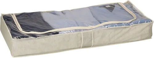 Miniatura 5 de Household Essentials Baúl de almacenamiento debajo de la cama, beige (paquete de 2)