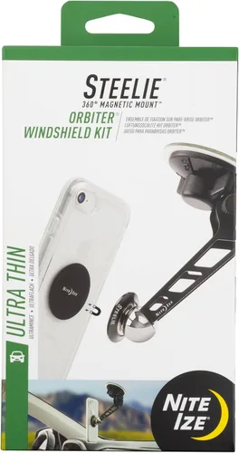Nite Ize Steelie Kit de parabrisas – Soporte magnético para teléfono celular para accesorios de coche – Soporte resistente para parabrisas de coche