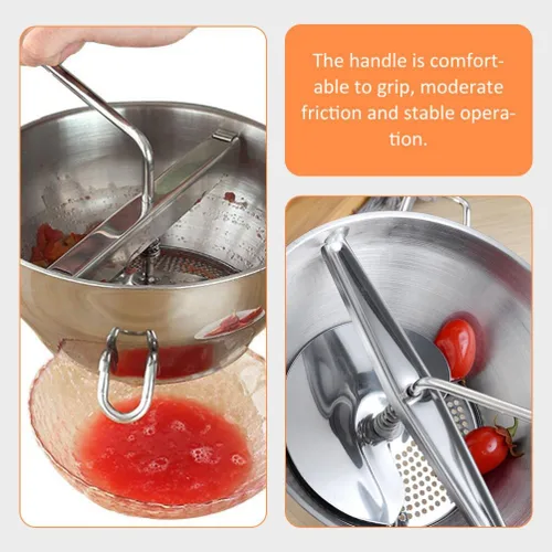 Miniatura 3 de UPKOCH Mezclador manual de papas y triturador de alimentos de acero inoxidable para puré de papas, batatas, verduras, herramienta de cocina, 12.99 x