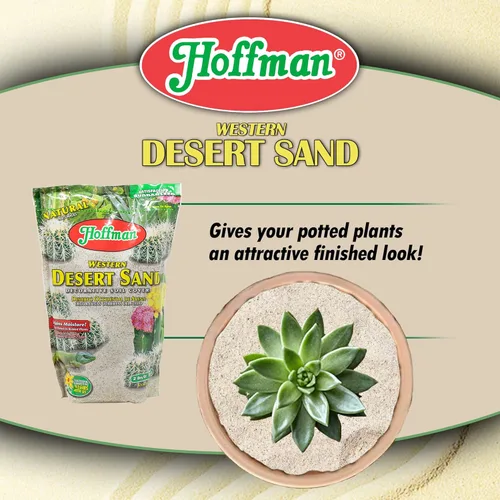 Miniatura 3 de Hoffman Western Desert Sand - Cubierta decorativa de suelo para plantas en macetas o camas, 2 cuartos secos