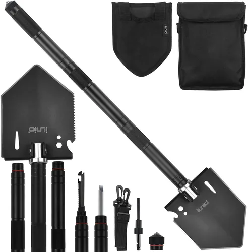 Miniatura 10 de iunio Pala de Camping, Pala Plegable, Portátil, Multiherramienta, Herramienta de Atrincheramiento Plegable, Pala Plegable, para Mochileros