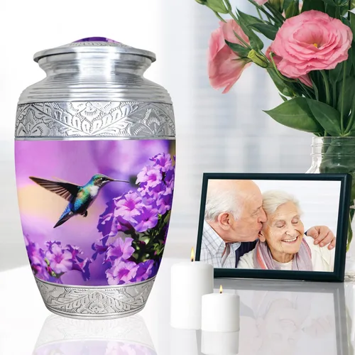 Miniatura 4 de M MEILINXU Urna para cenizas para mujeres y hombres, urnas de cremación para cenizas humanas, mujeres y hombres, decoración funeraria, urna grabada