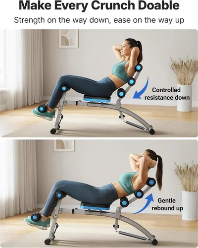 Miniatura 3 de MERACH Ab Machine, Adjustable Ab Workout Bench for Home Gym, Multi-Functional Sit Up Exercise Equipment with 300 LBS Weight Capacity, Exercise Chair