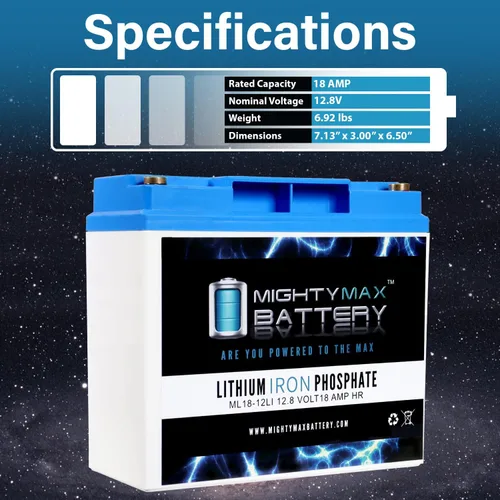 Miniatura 3 de Mighty Max Battery Batería de repuesto de litio de 12V 18AH para XPower PowerSource 1500