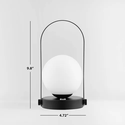 Miniatura 5 de SAFAVIEH Lighting Collection Meira - Lámpara de mesa LED recargable moderna negra