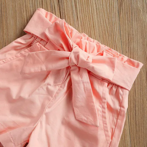 Miniatura 5 de Conjunto de 2 piezas con volantes y cuello halter floral para niños pequeños y niñas