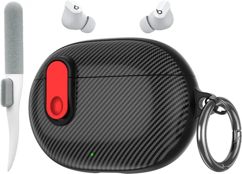 Miniatura 9 de Valkit Funda transparente compatible con Beats Studio Buds 2021/2023+ con kit de limpieza y cerradura, funda protectora de TPU suave a prueba