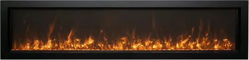 Miniatura 2 de Remii WM - Chimenea eléctrica extra delgada de 55 pulgadas, calentador de chimenea eléctrico delgado montado en la pared con control remoto