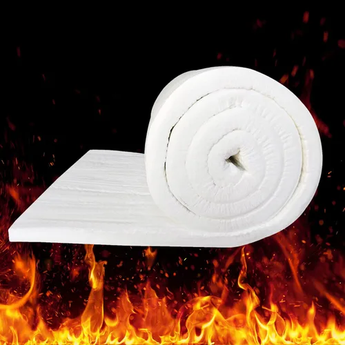Manta de fibra de cerámica, deflector de aislamiento ignífugo, clasificado para 2400F, tamaño 24 x 12 pulgadas, 1 pulgada de grosor, resistencia a