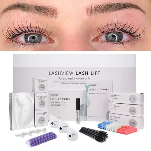 Miniatura 10 de LASHVIEW Kit de elevación de pestañas, kit profesional de pestañas permanentes, conjunto líquido, semipermanente, rizado permanente, extensión