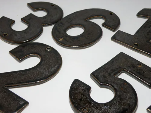 Miniatura 5 de Stoneware House Numbers, House Tiles, Ceramic house Address Numbers