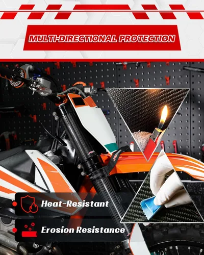 Miniatura 5 de JFG Racing - Botas de envoltura para horquilla de fibra de carbono de motocicleta, 170 mm, cubiertas de amortiguador delantero, protector de gaitas