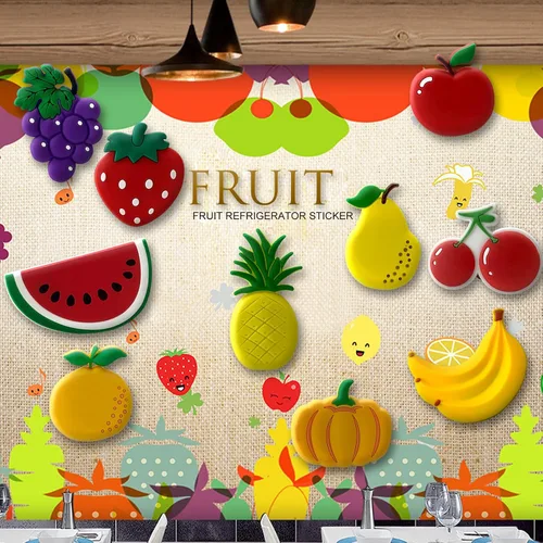 Miniatura 3 de Imanes de refrigerador para niños pequeños – Bonitos imanes de frutas para nevera para niños pequeños de 1 a 3 años, imanes magnéticos de espalda