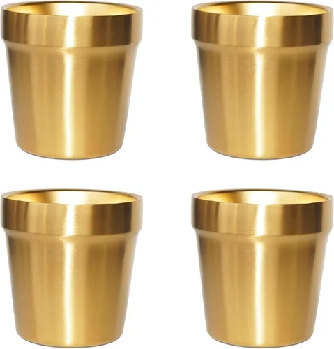 Miniatura 11 de Youda Vasos aislados de acero inoxidable de doble pared (juego de 2) apilables, taza de café/taza de té/vasos de cerveza enfriadores, ideales