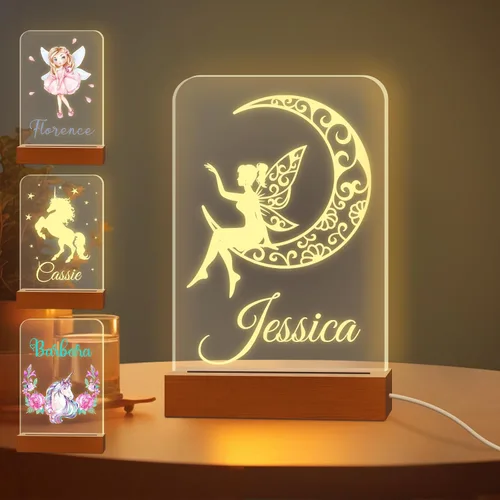 Miniatura 23 de Luz nocturna con foto personalizada, lámpara LED con nombre de corazón, lámpara acrílica personalizada con imagen, regalo para su novia, amante