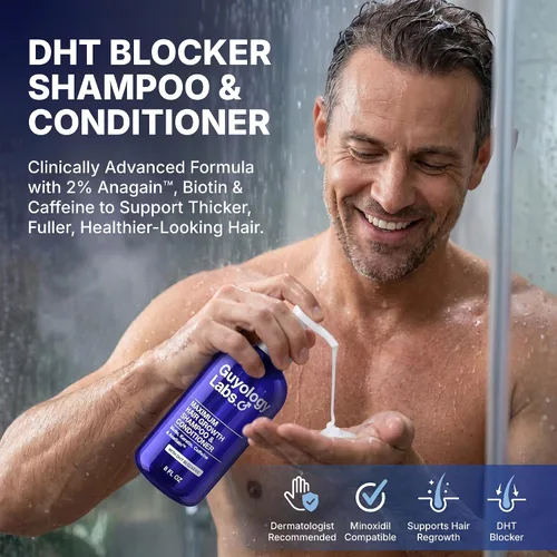 Miniatura 2 de Champú y acondicionador para el crecimiento del cabello para hombres y mujeres Bloqueador DHT para la pérdida y el crecimiento del cabello