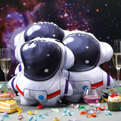 Miniatura 4 de Kingdder 36 bolsas de astronauta con cordón para recuerdos de fiesta del espacio exterior, bolsas de regalo de astronauta con temática espacial