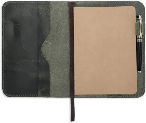 Miniatura 15 de Funda de cuero para diario A5, Funda de diario recargable para A5 grande y mediano, Funda de cuaderno de cuero hecha a mano, Diario encuadernado