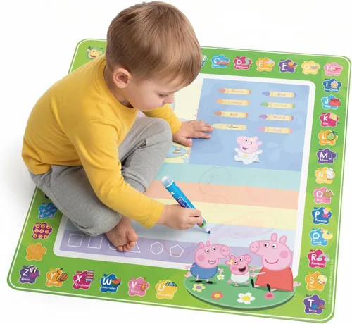 Peppa Pig - Tapete reutilizable para garabatos de agua para niños, tablero de dibujo a color, para niños de 3 años en adelante, para niñas y niños