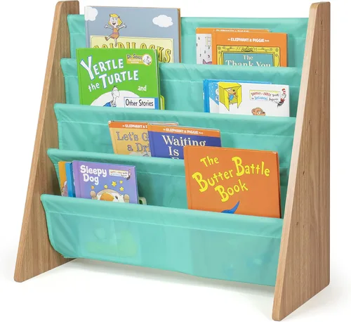 Miniatura 19 de Tot Tutores WO697 Colección de amigos, librería de almacenamiento en bastidor de libros para niños, blanco, rosa y púrpura, Madera maciza