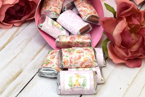 Miniatura 4 de AmandaCreation - Envoltura de calcomanías para niños, 45 etiquetas envolventes envolventes envolventes de 1.4 x 2.6 pulgadas de acuarela y jirafa