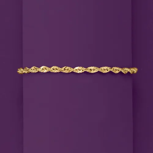Miniatura 3 de Ross-Simons 3.2mm 14kt Yellow Gold Rope-Chain Bracelet