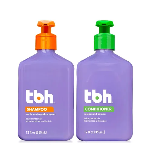 TBH Set de champú y acondicionador para niños y adolescentes – Sin sulfatos y parabenos, ligero e hidratante, cuidado capilar para todo tipo de