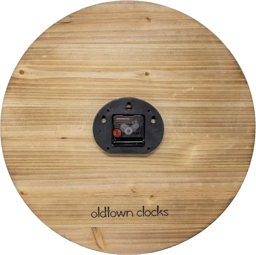Miniatura 7 de Reloj de pared rústico de madera romana de 30 pulgadas, manecillas plateadas (letras de madera blanca, 30 pulgadas)