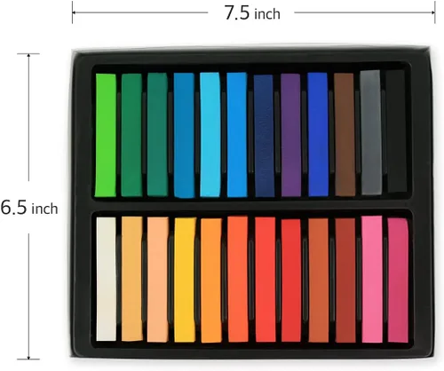Miniatura 2 de VIOLETTO Juego profesional de pasteles largos y suaves, 24 colores vibrantes, suministros de arte no tóxicos para artistas adultos, ideal para 03.